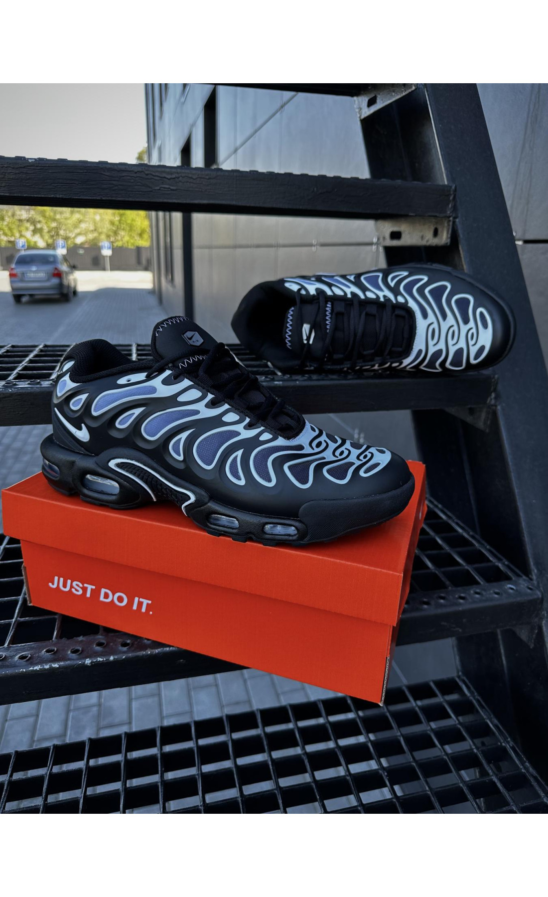 Чоловічі кросівки  Кросівки nike air tn plus drift (black & gr blue) (1268-10)