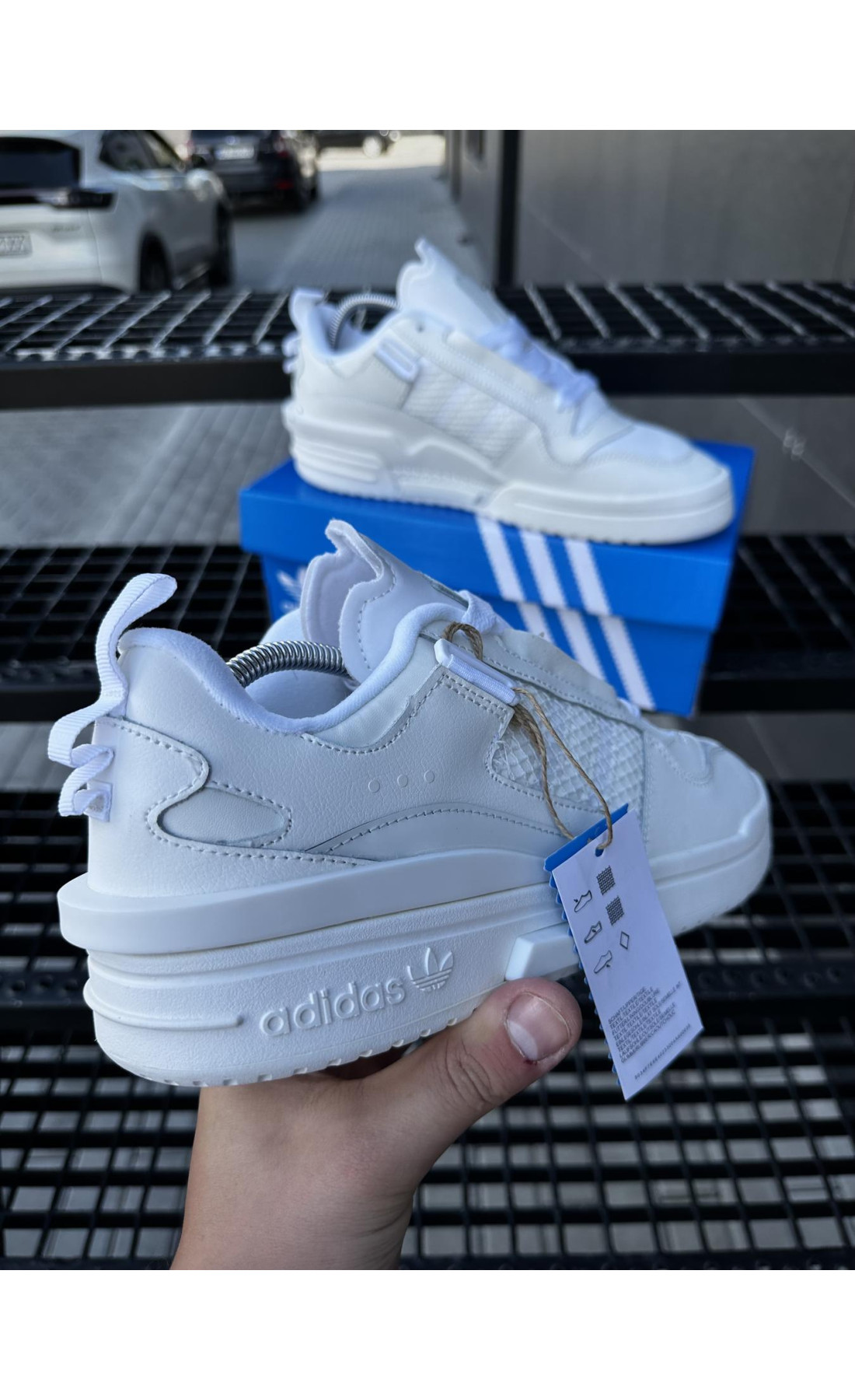 Чоловічі кросівки  Кросівки adidas forum ie (all white) (3210-6)