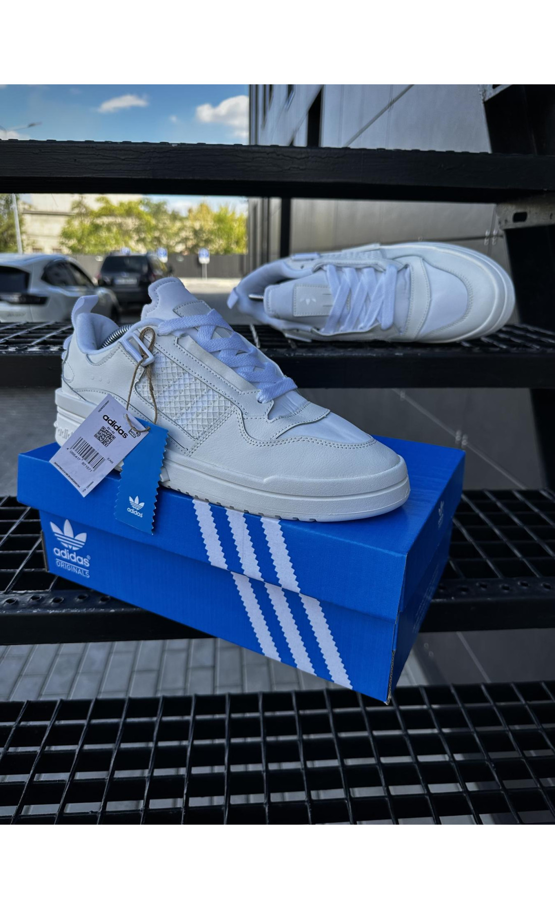 Чоловічі кросівки  Кросівки adidas forum ie (all white) (3210-6)