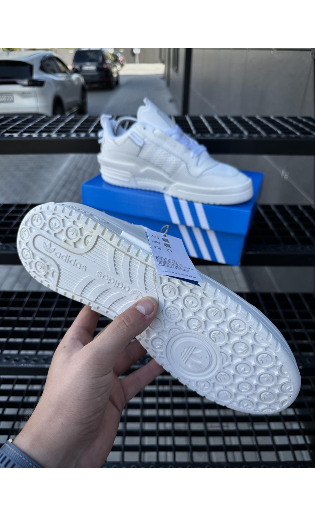Чоловічі кросівки  Кросівки adidas forum ie (all white) (3210-6)