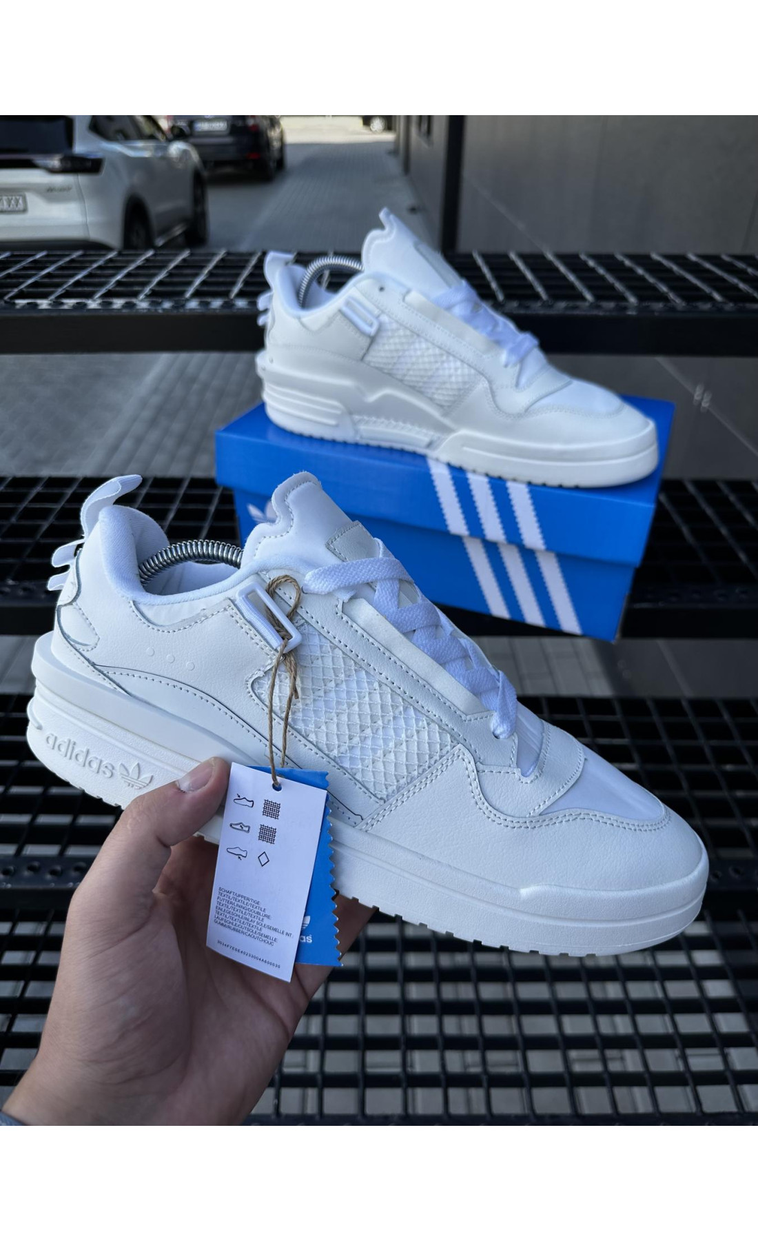 Чоловічі кросівки  Кросівки adidas forum ie (all white) (3210-6)