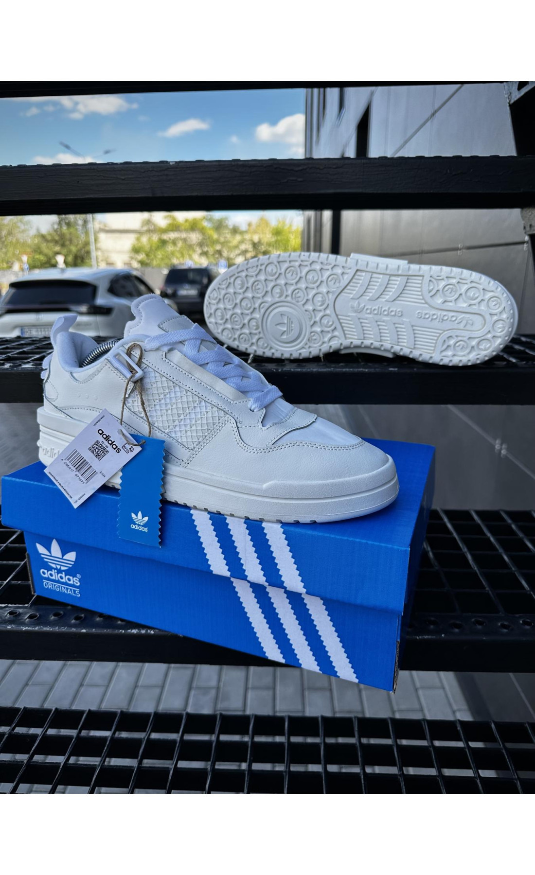 Чоловічі кросівки  Кросівки adidas forum ie (all white) (3210-6)