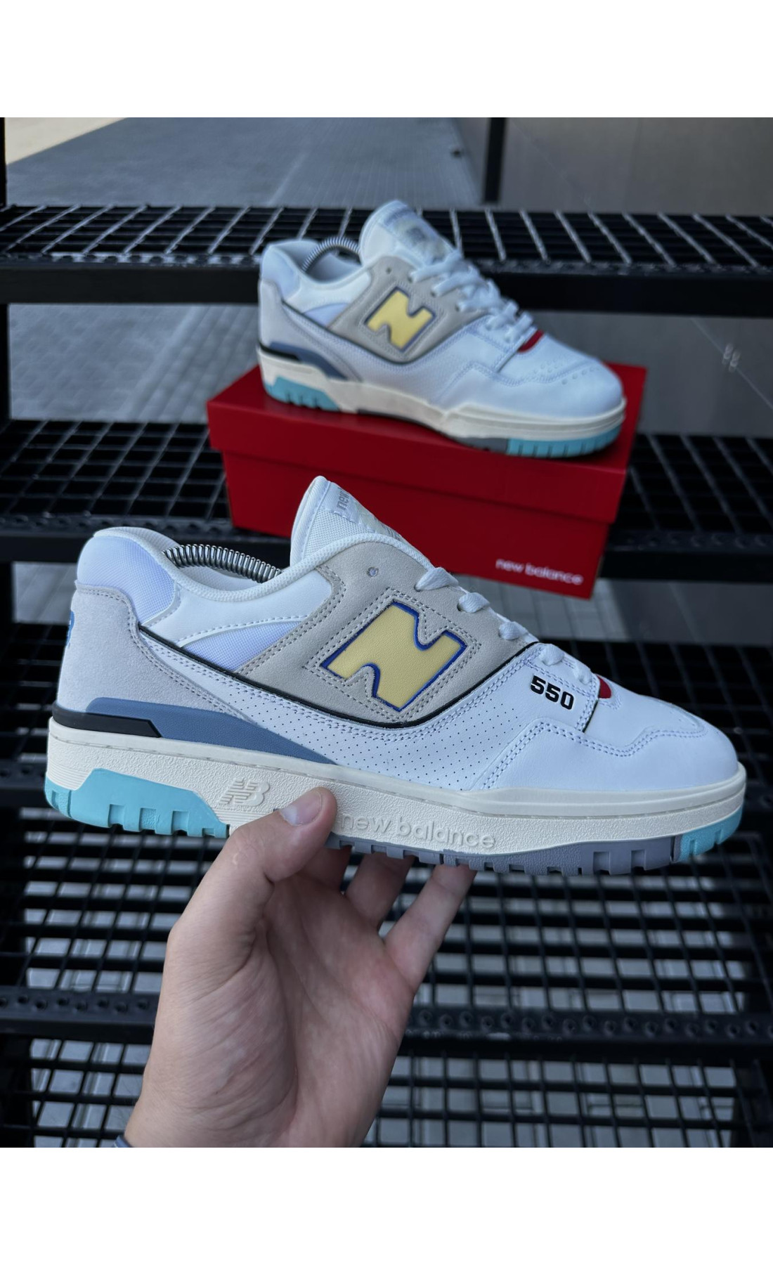Чоловічі кросівки  Кросівки new balance (light color) (550-7)
