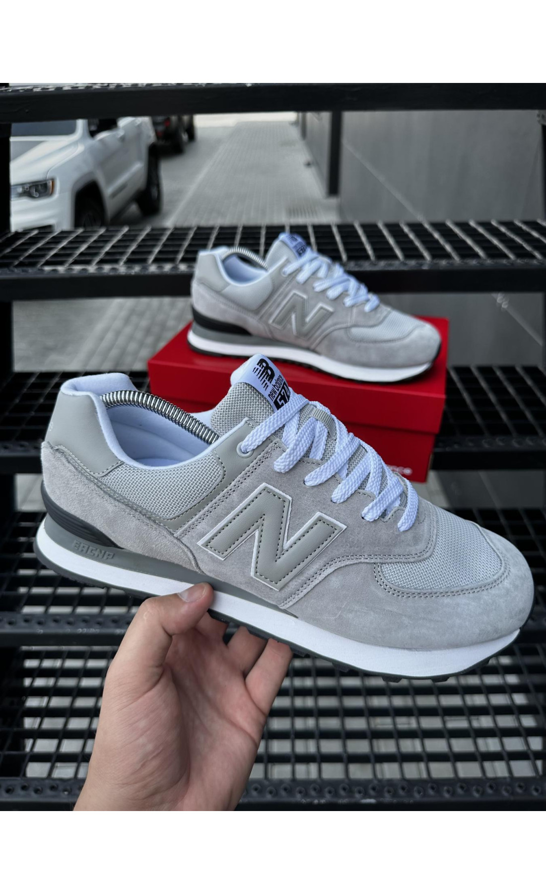 Чоловічі кросівки  Кросівки new balance classic (світло сірі) (5553-1)