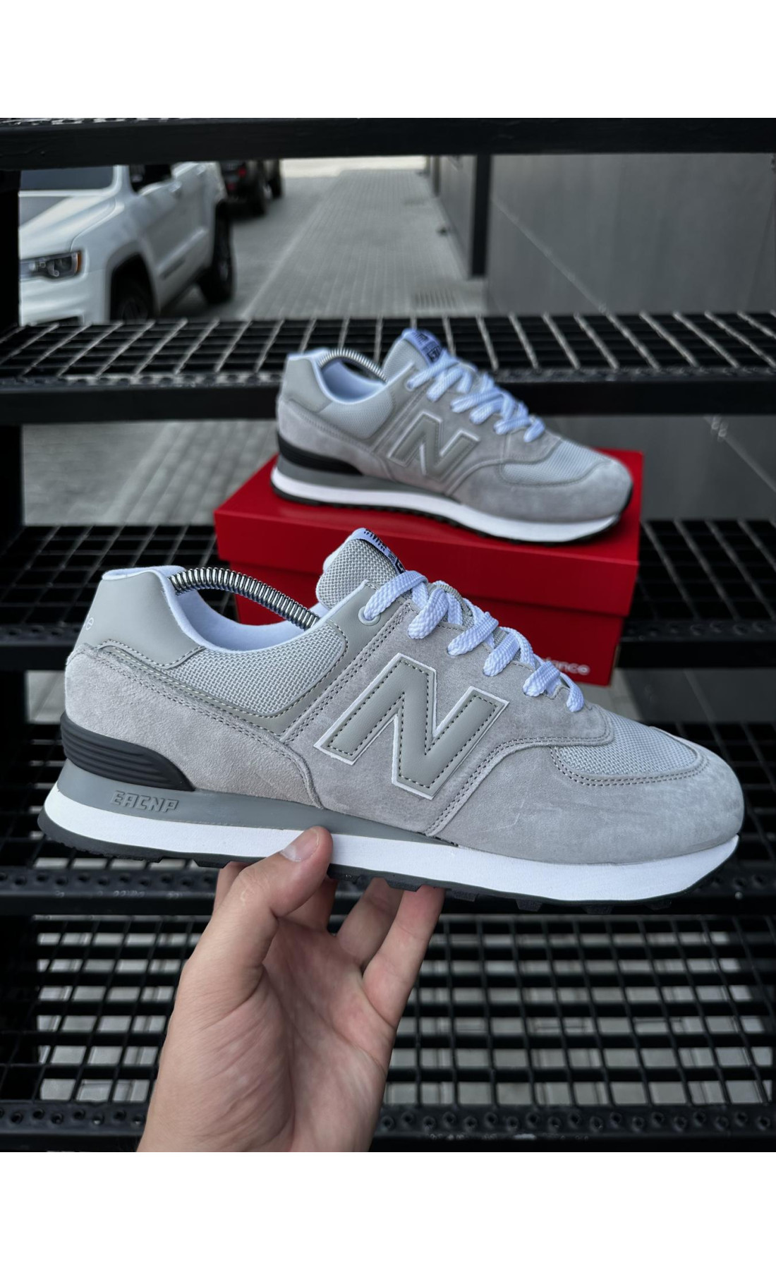 Чоловічі кросівки  Кросівки new balance classic (світло сірі) (5553-1)