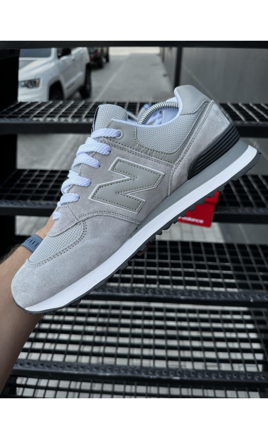 Чоловічі кросівки  Кросівки new balance classic (світло сірі) (5553-1)