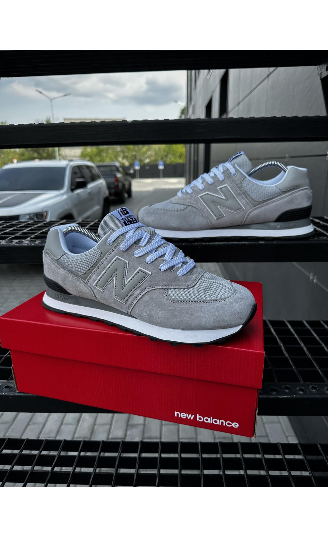 Чоловічі кросівки  Кросівки new balance classic (світло сірі) (5553-1)
