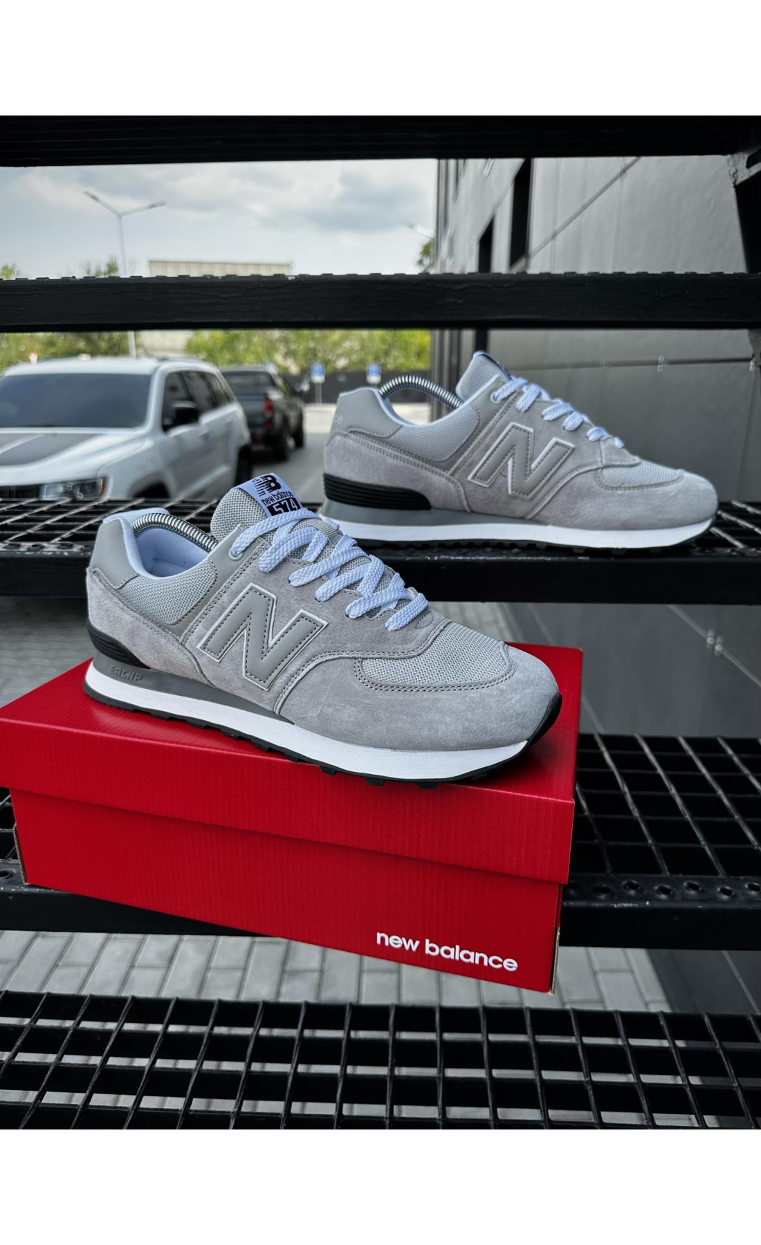 Чоловічі кросівки  Кросівки new balance classic (світло сірі) (5553-1)