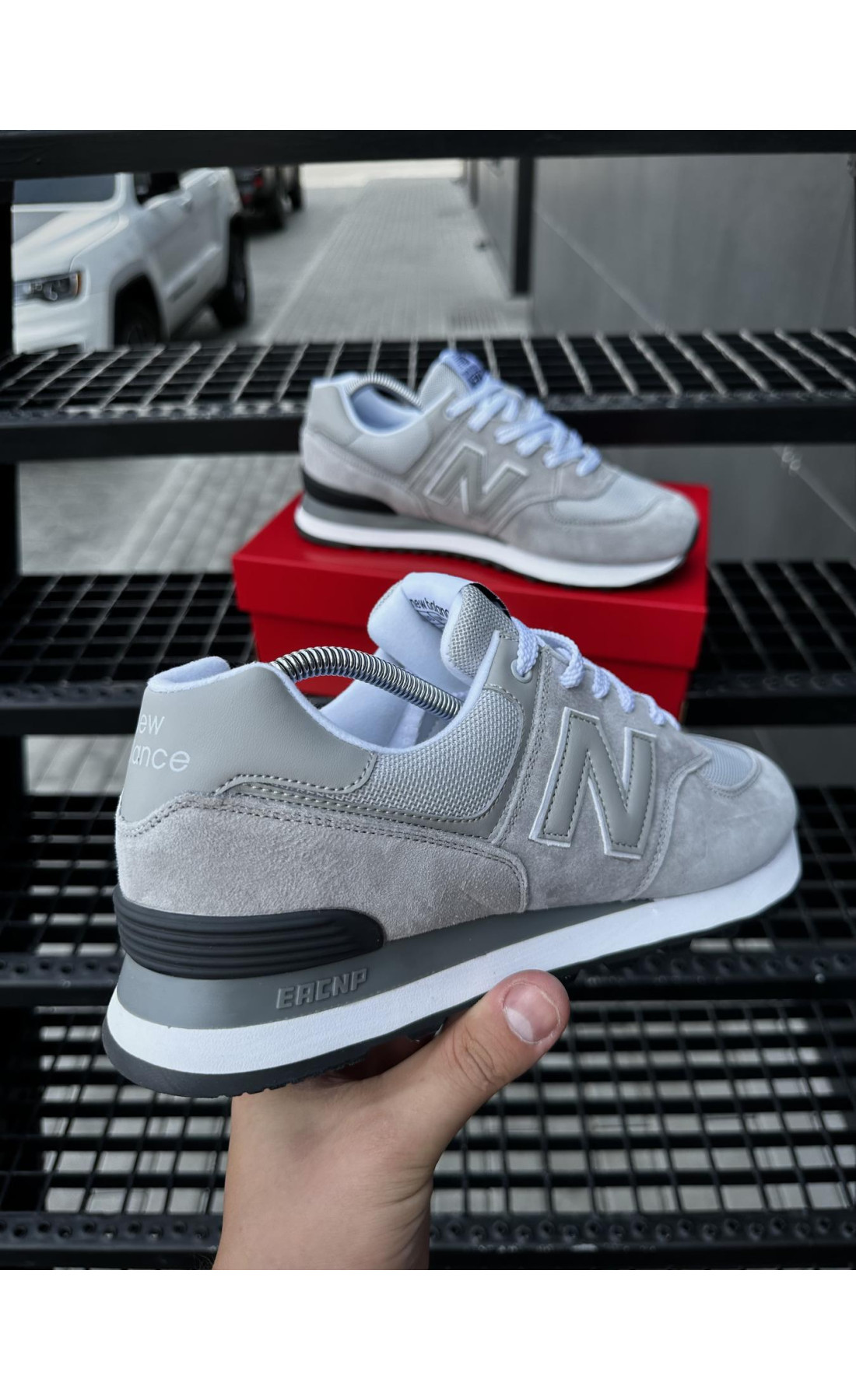 Чоловічі кросівки  Кросівки new balance classic (світло сірі) (5553-1)