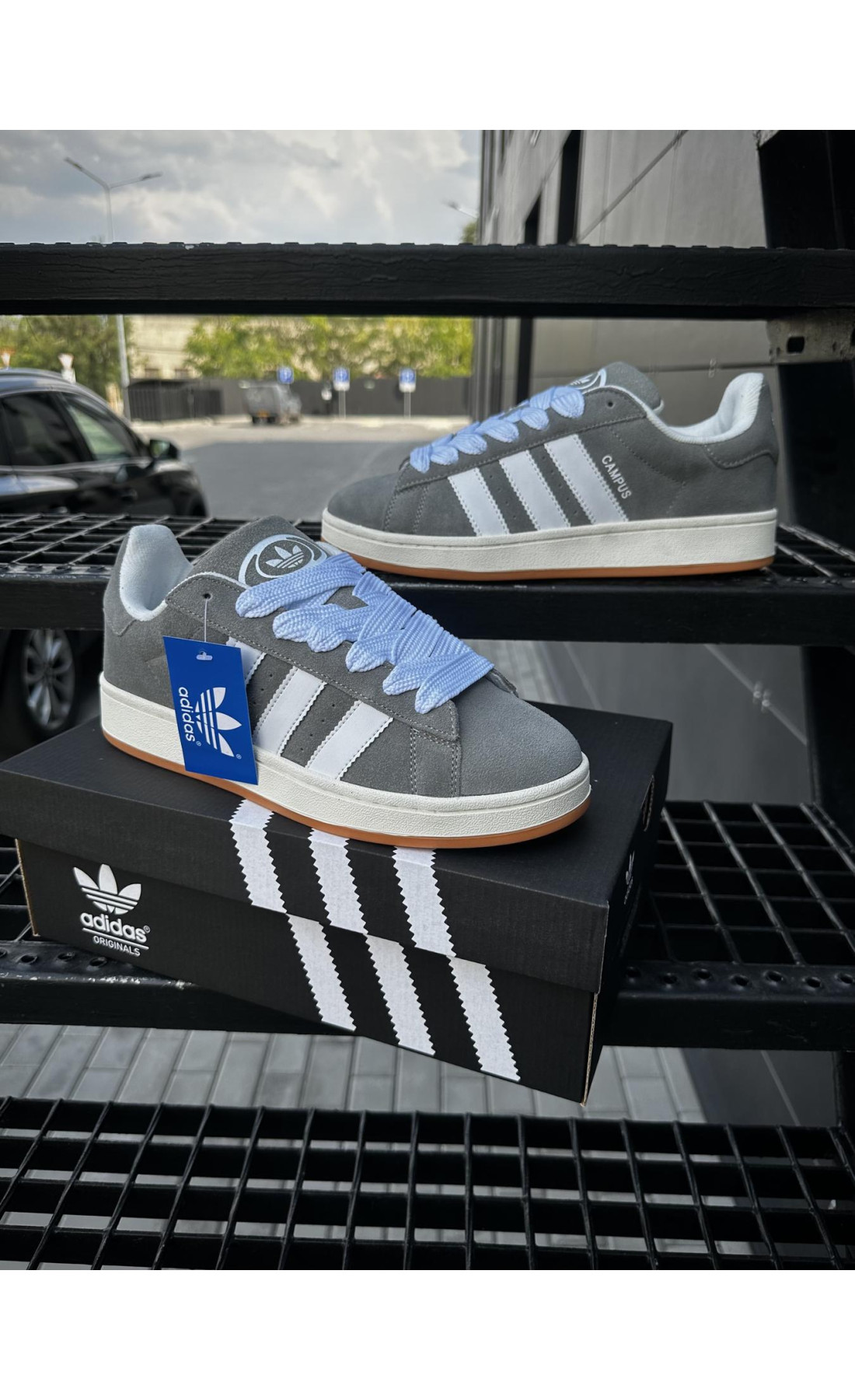 Чоловічі кросівки  Кросівки adidas campus (ліцензія) (сірі) (0815-1)