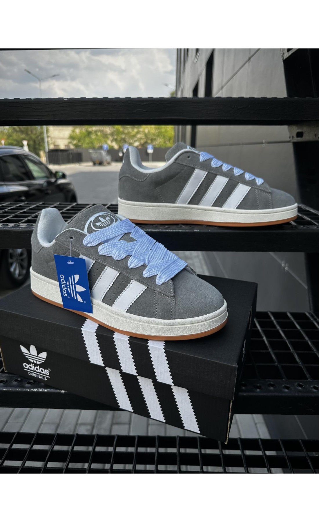 Чоловічі кросівки  Кросівки adidas campus (ліцензія) (сірі) (0815-1)