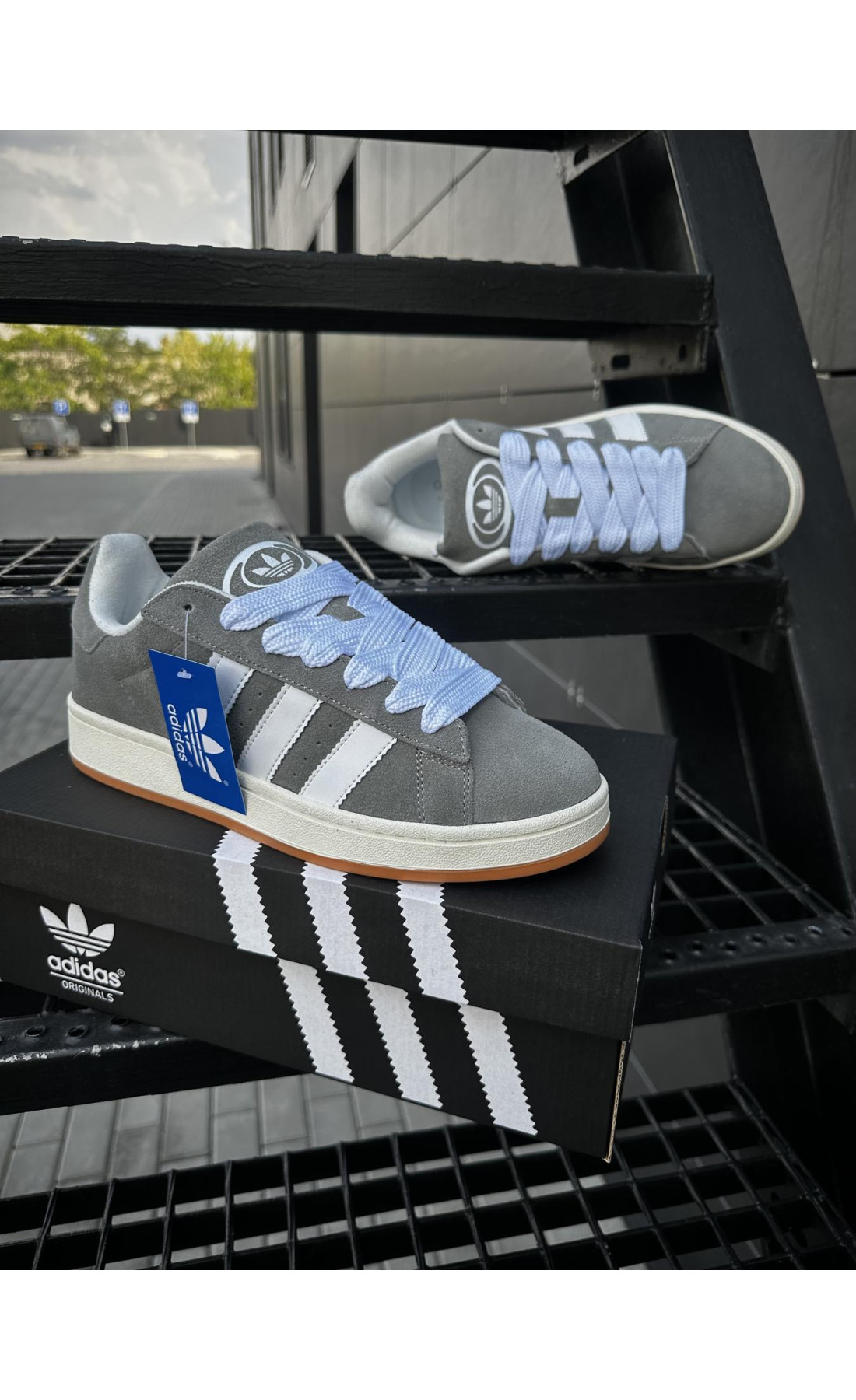 Чоловічі кросівки  Кросівки adidas campus (ліцензія) (сірі) (0815-1)