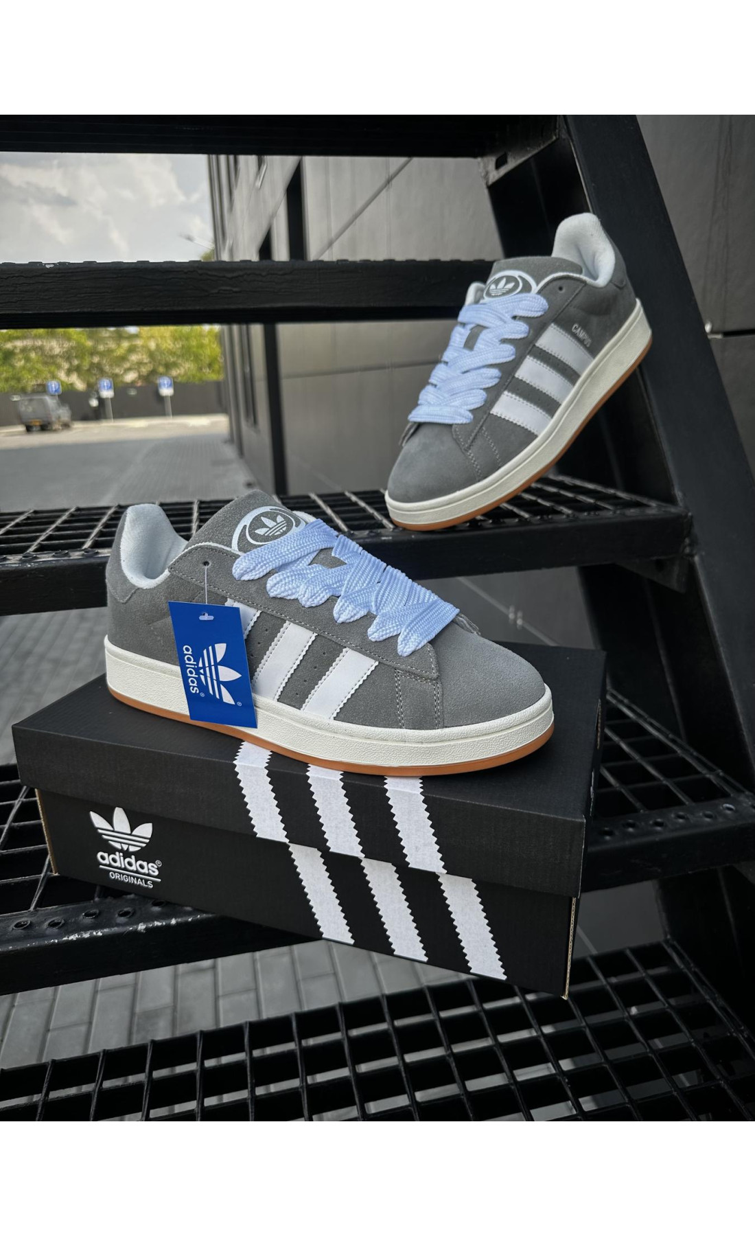 Чоловічі кросівки  Кросівки adidas campus (ліцензія) (сірі) (0815-1)