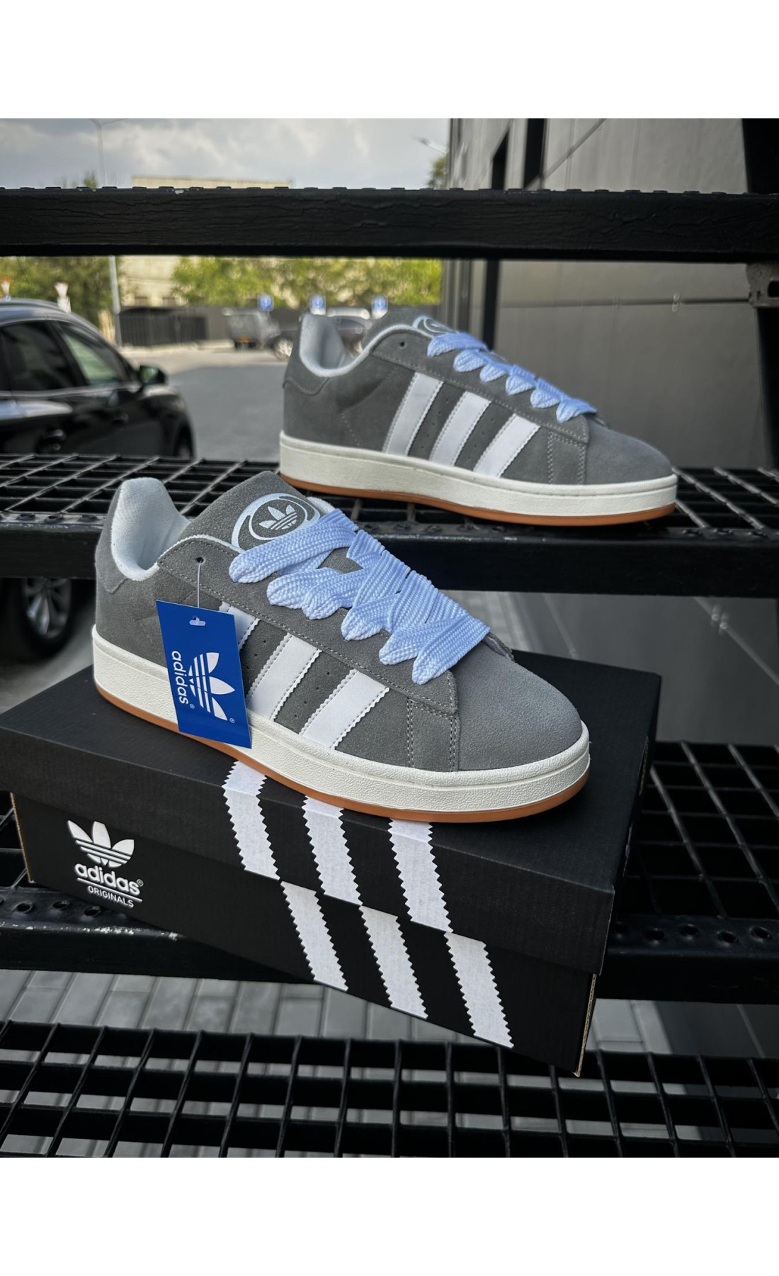 Чоловічі кросівки  Кросівки adidas campus (ліцензія) (сірі) (0815-1)