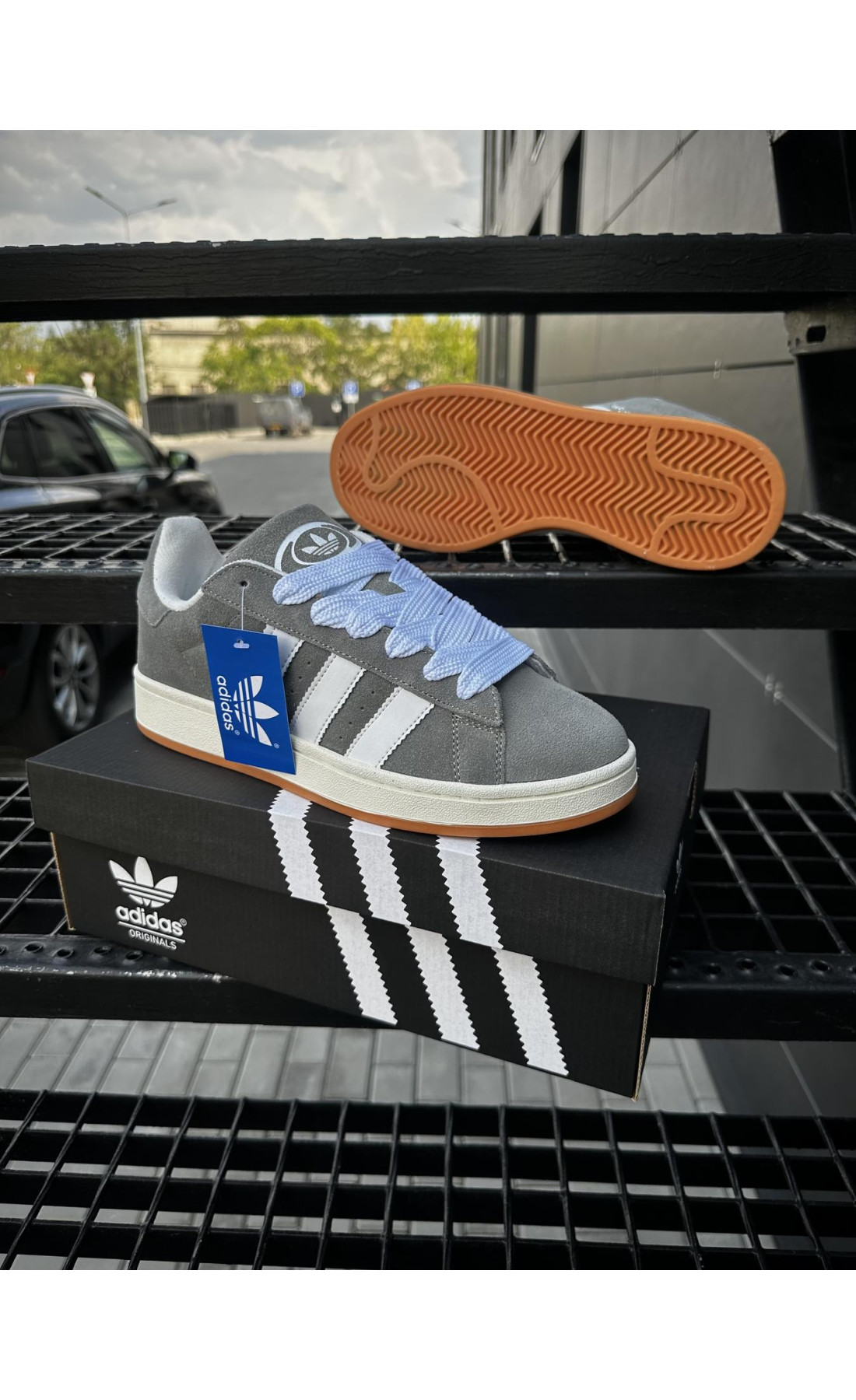 Чоловічі кросівки  Кросівки adidas campus (ліцензія) (сірі) (0815-1)