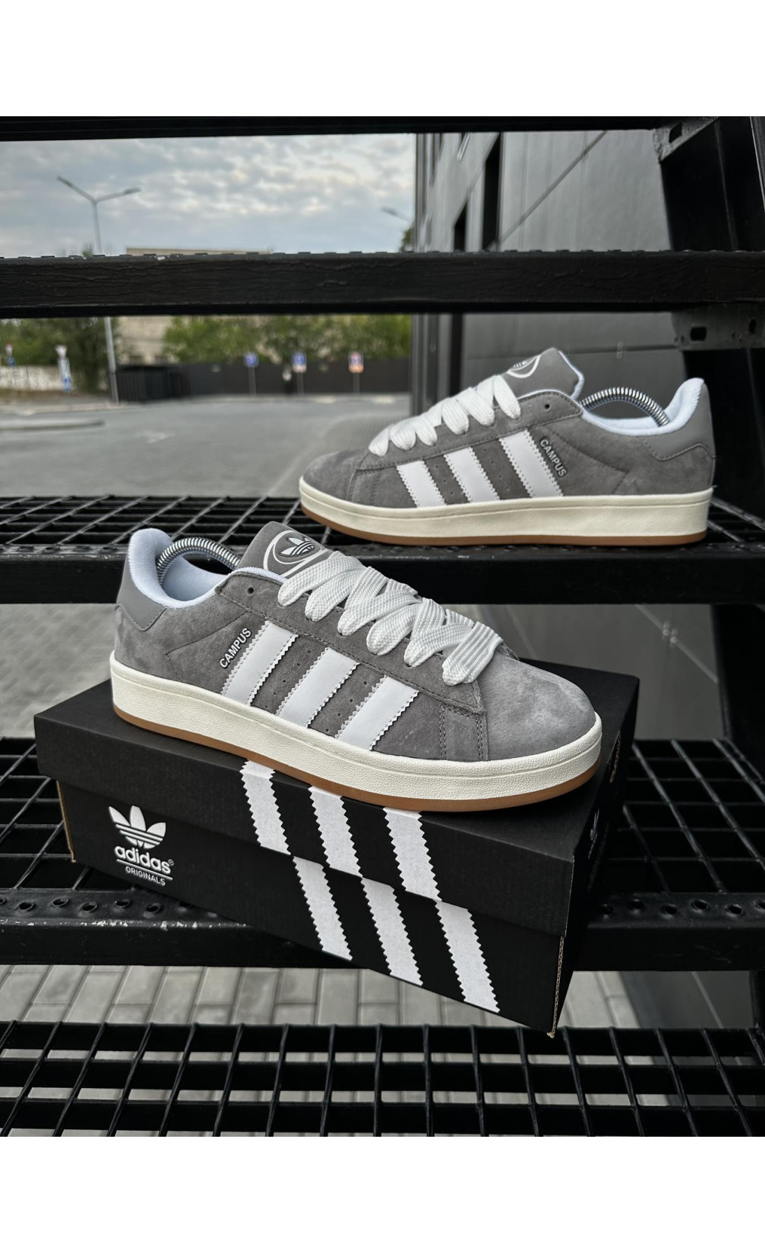 Чоловічі кросівки  Кросівки adidas campus (dark gray) (5503-2)