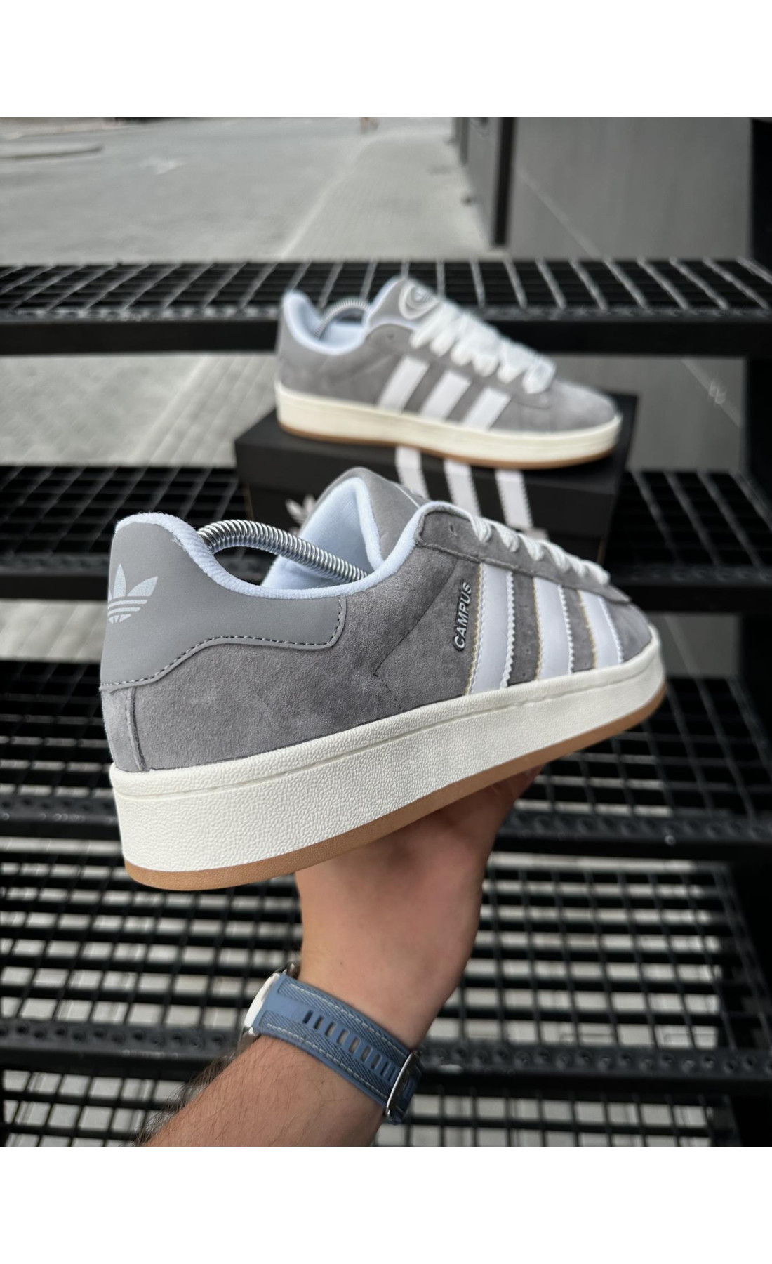 Чоловічі кросівки  Кросівки adidas campus (dark gray) (5503-2)