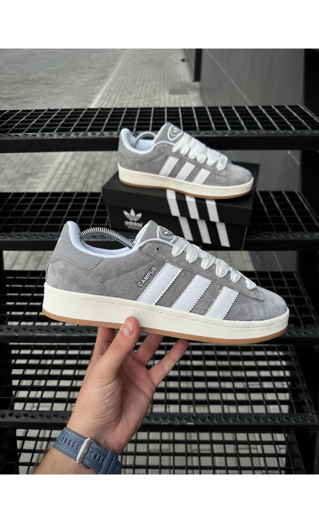 Чоловічі кросівки  Кросівки adidas campus (dark gray) (5503-2)