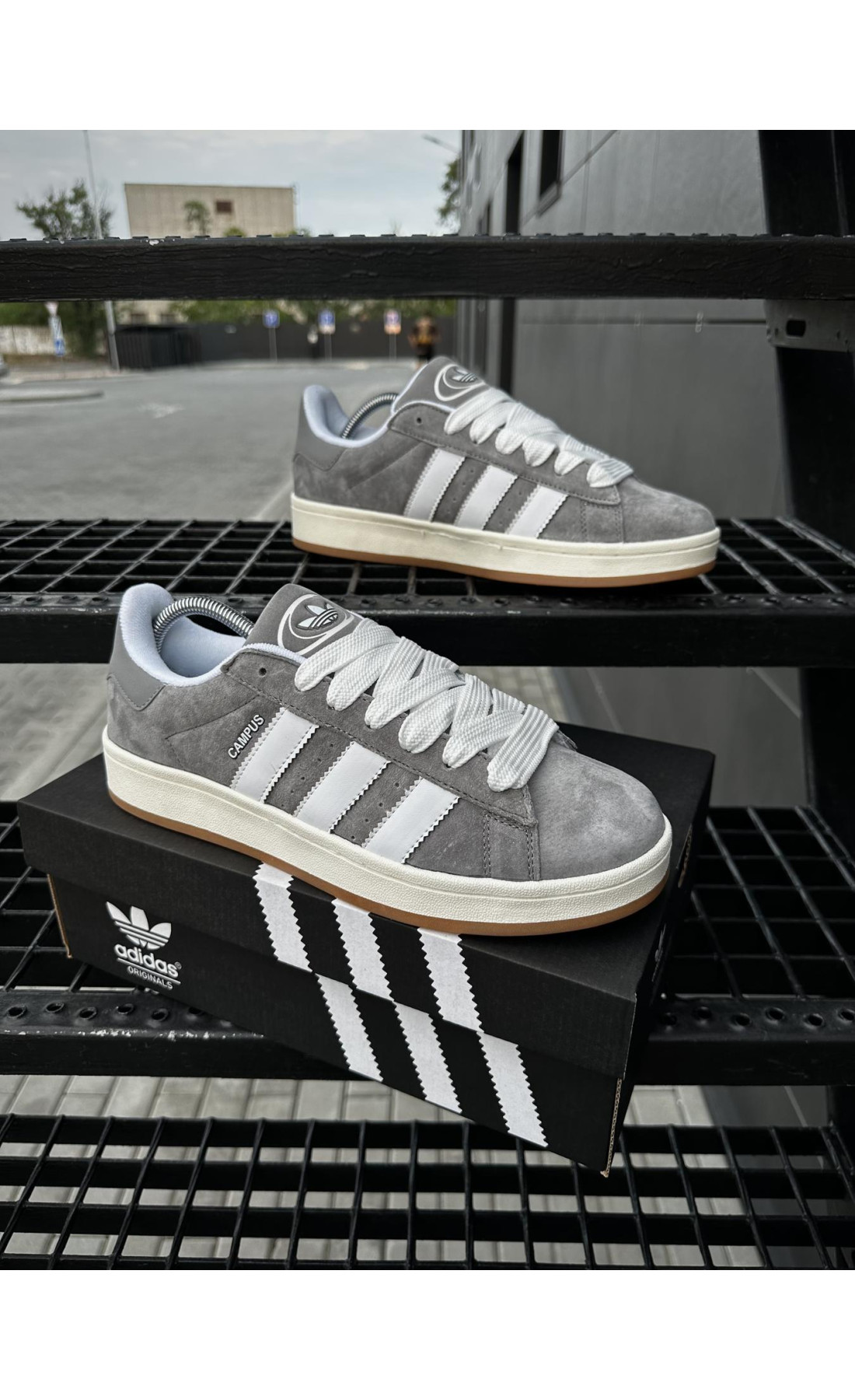 Чоловічі кросівки  Кросівки adidas campus (dark gray) (5503-2)