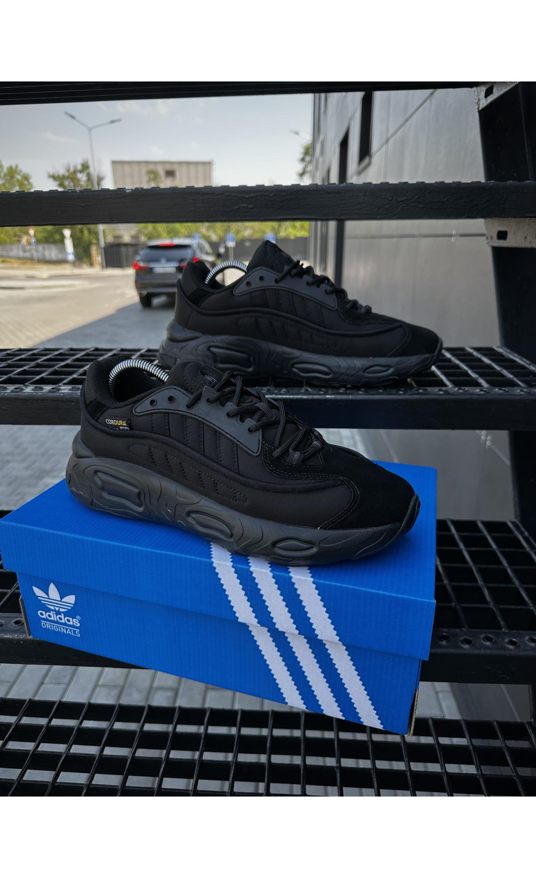 Чоловічі кросівки  Кросівки adidas oznova (чорні) cordura (2547-1)