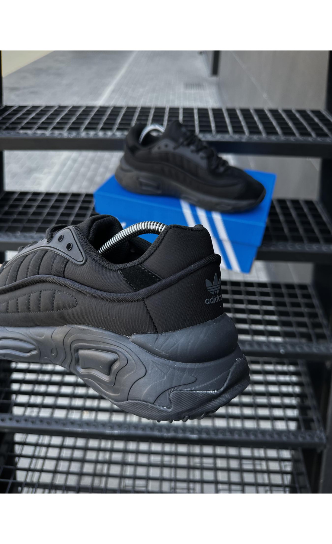 Чоловічі кросівки  Кросівки adidas oznova (чорні) cordura (2547-1)