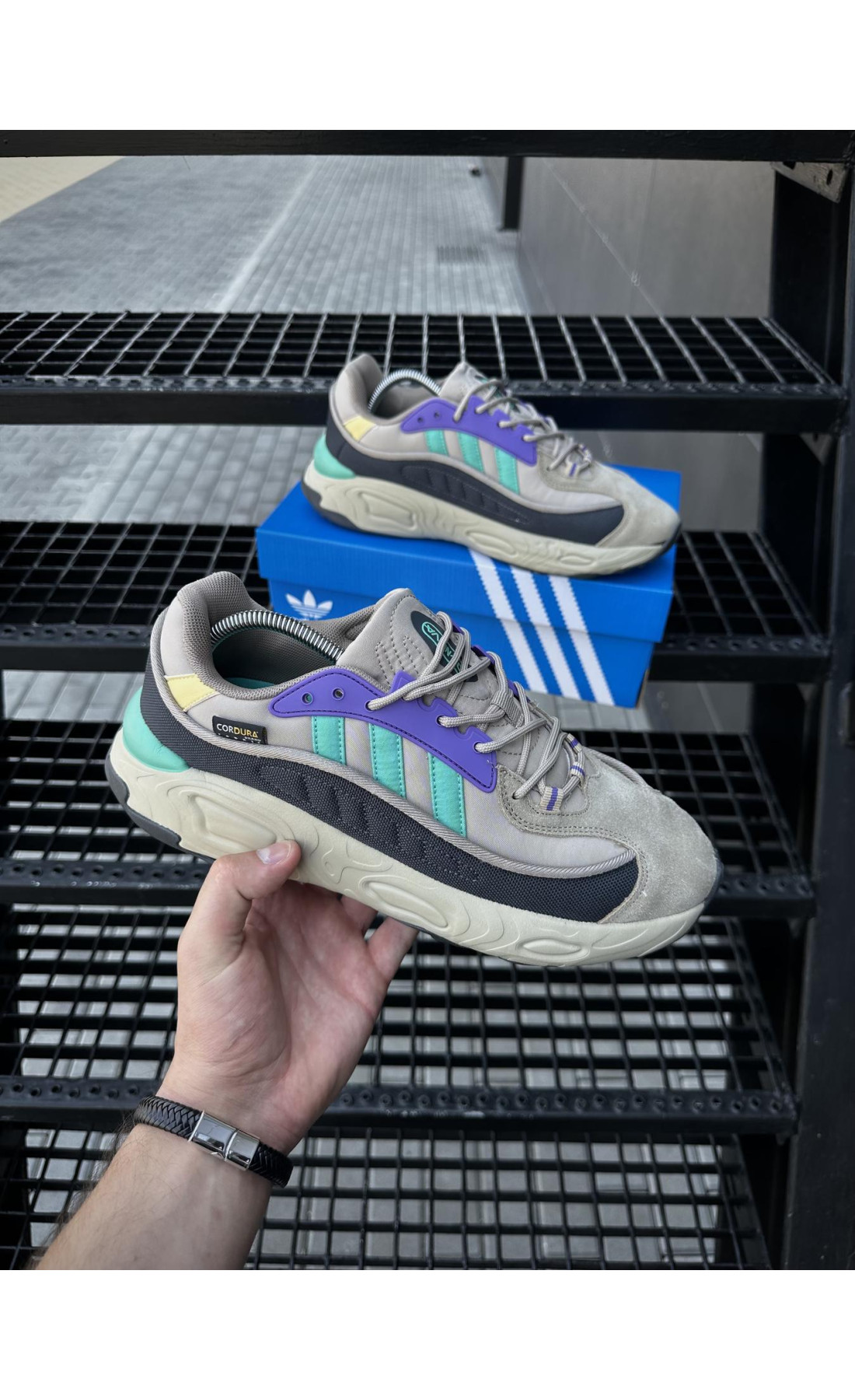 Чоловічі кросівки  Кросівки adidas oznova (beige) cordura (2547-9)