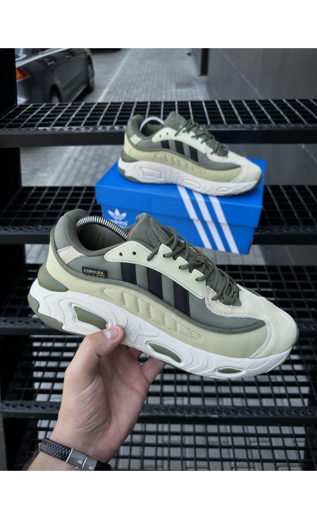 Чоловічі кросівки  Кросівки adidas oznova (хакі) cordura (2547-6)