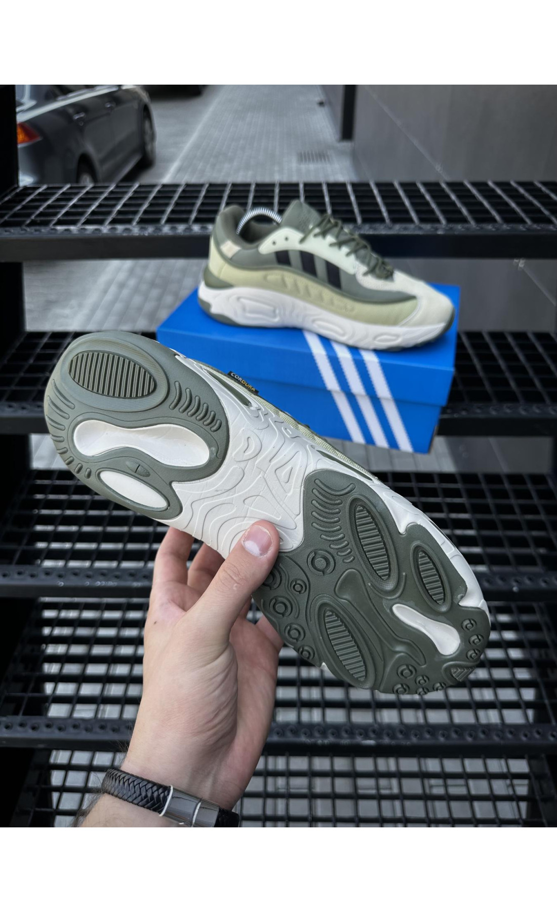 Чоловічі кросівки  Кросівки adidas oznova (хакі) cordura (2547-6)