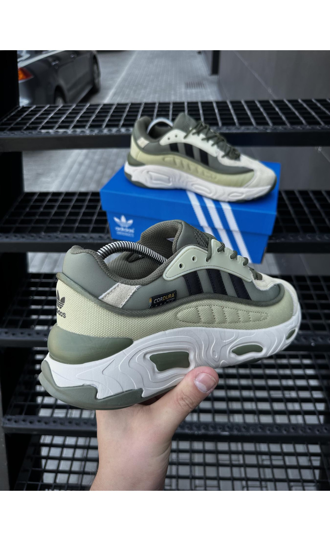 Чоловічі кросівки  Кросівки adidas oznova (хакі) cordura (2547-6)