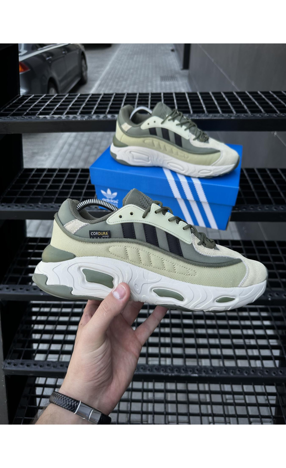 Чоловічі кросівки  Кросівки adidas oznova (хакі) cordura (2547-6)