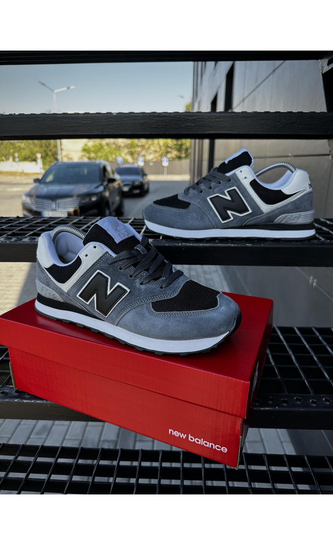 Чоловічі кросівки  Кросівки new balance (сірі) (574-3)