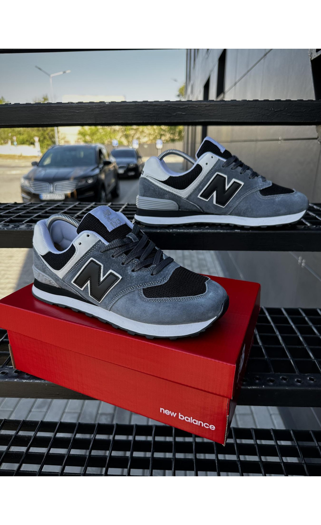 Чоловічі кросівки  Кросівки new balance (сірі) (574-3)