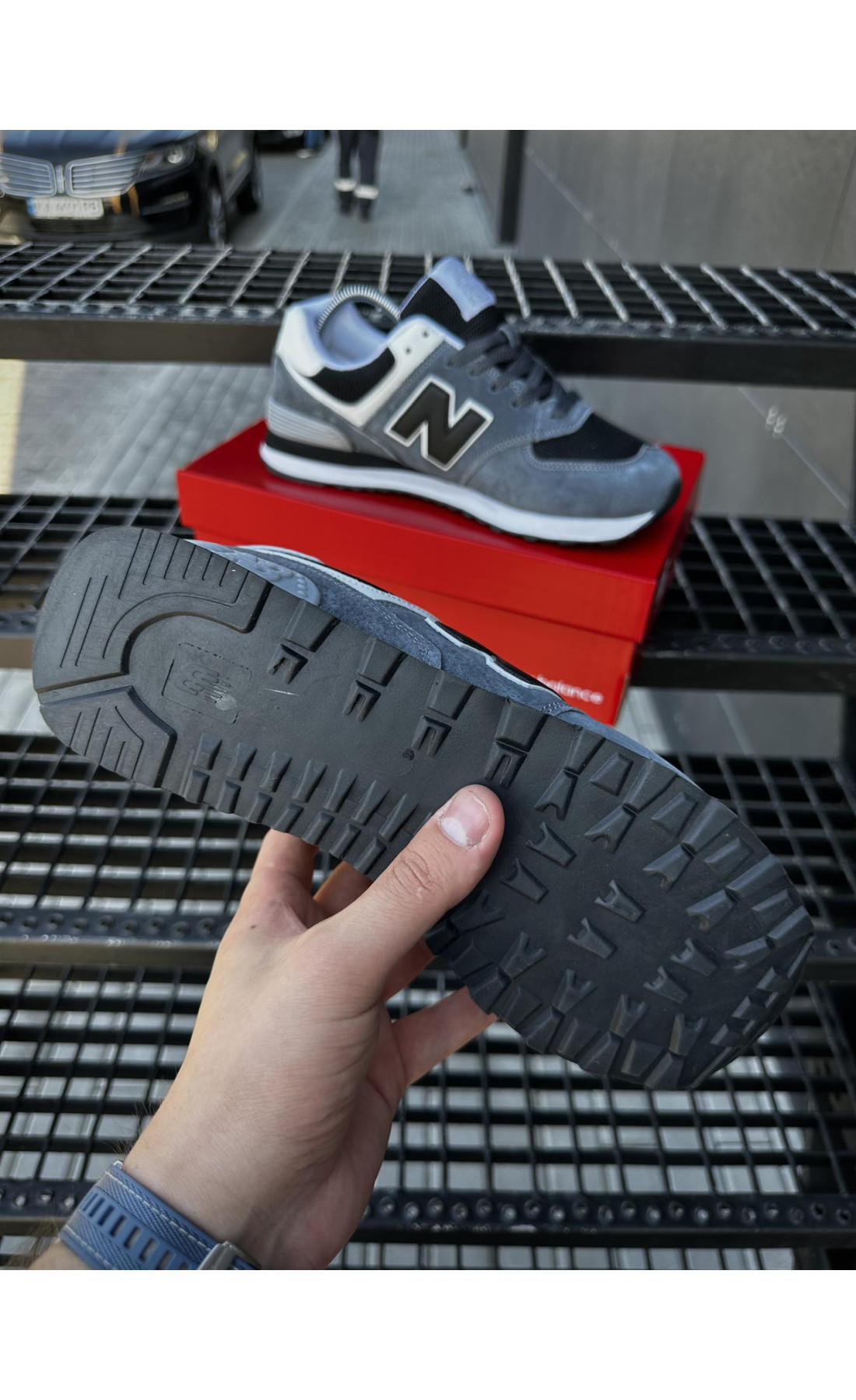 Чоловічі кросівки  Кросівки new balance (сірі) (574-3)
