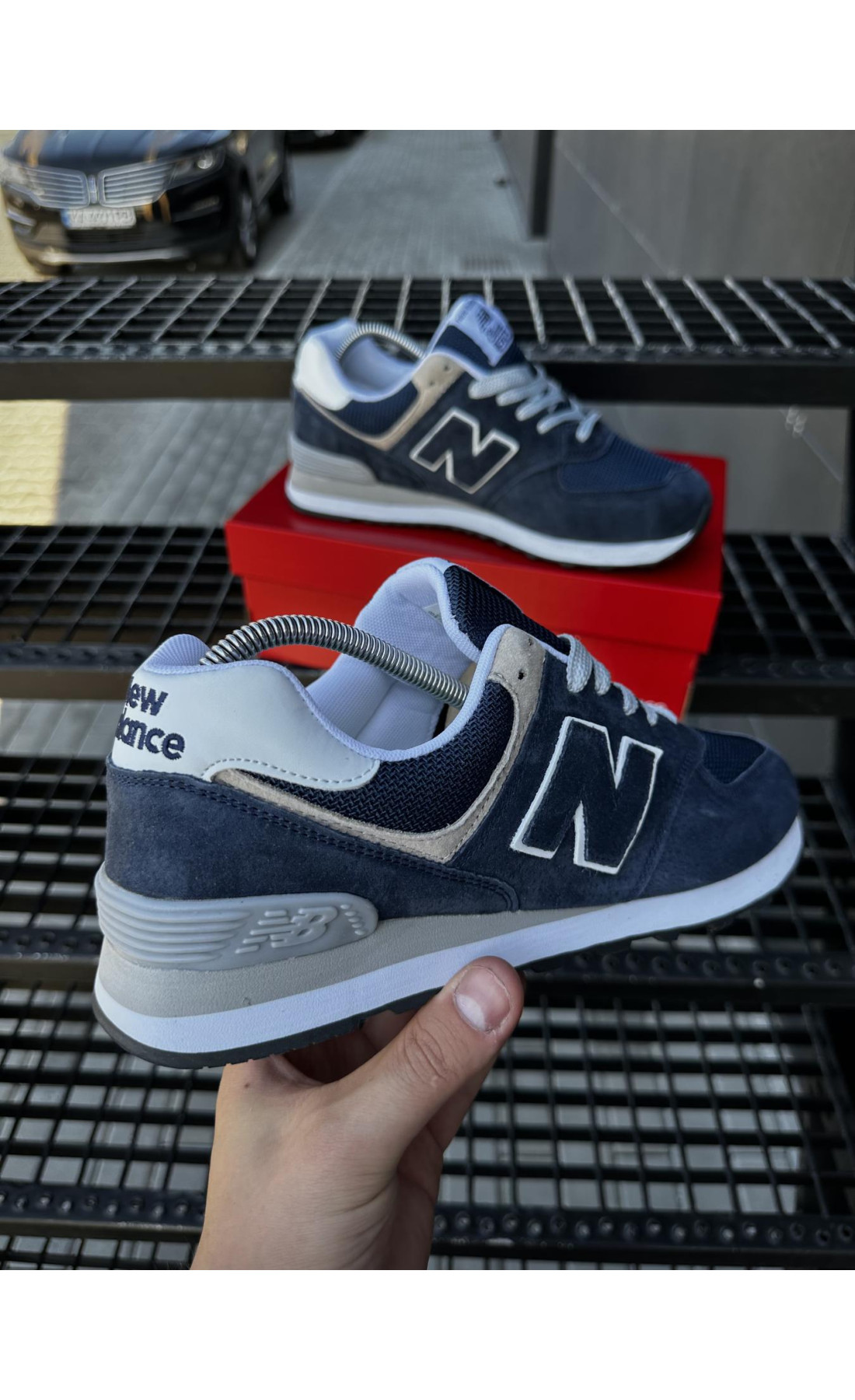 Чоловічі кросівки  Кросівки new balance (сині) (574-13)