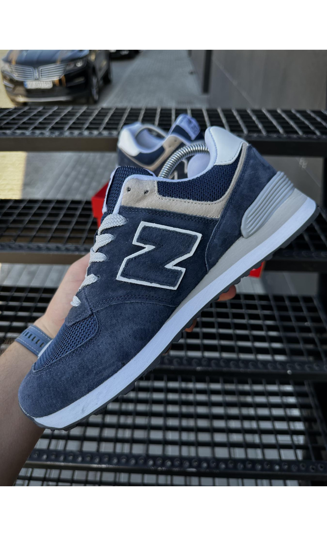 Чоловічі кросівки  Кросівки new balance (сині) (574-13)