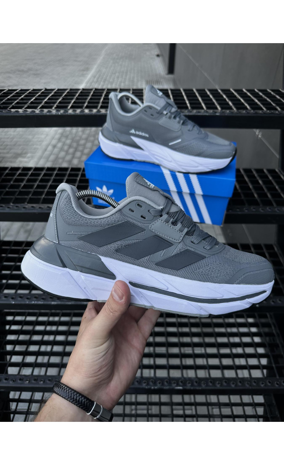 Чоловічі кросівки  Кросівки adidas adistar . (темно сірі) (5539-4)