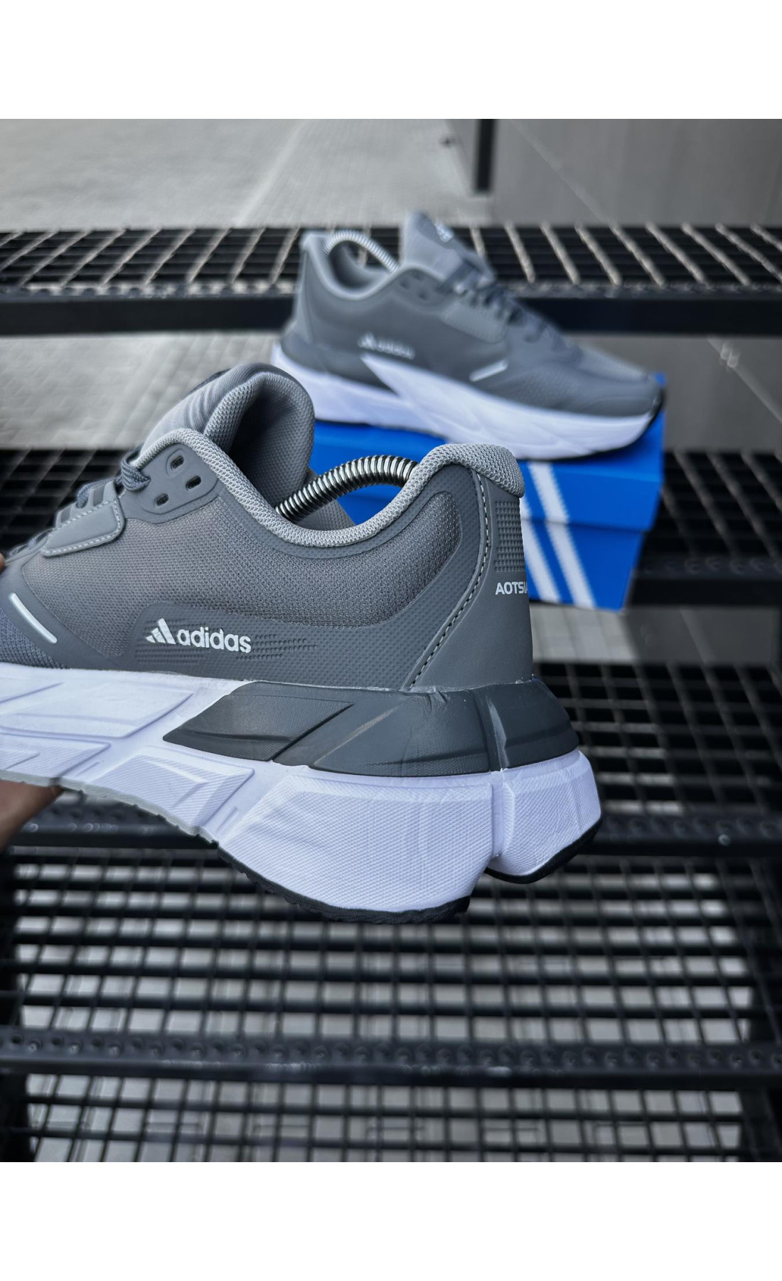 Чоловічі кросівки  Кросівки adidas adistar . (темно сірі) (5539-4)