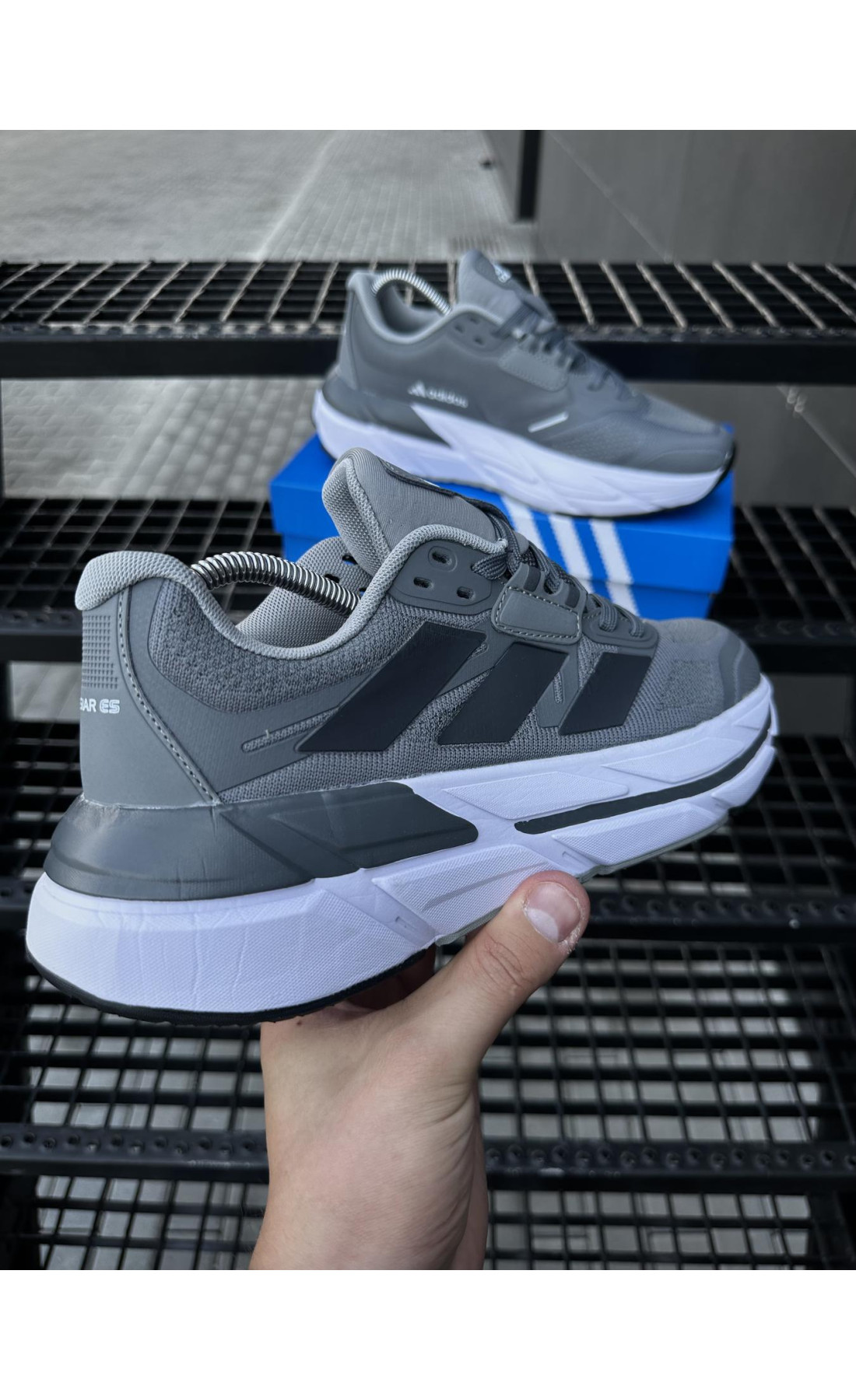 Чоловічі кросівки  Кросівки adidas adistar . (темно сірі) (5539-4)