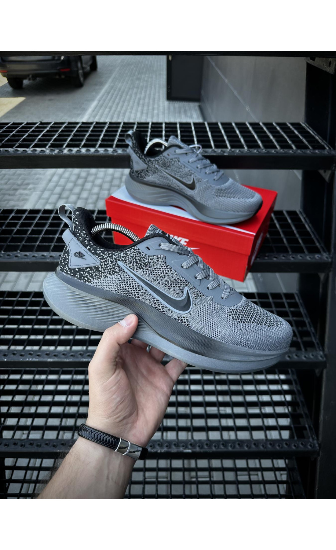 Чоловічі кросівки  Кросівки nike running quest t (темно сірі) (8683-7)