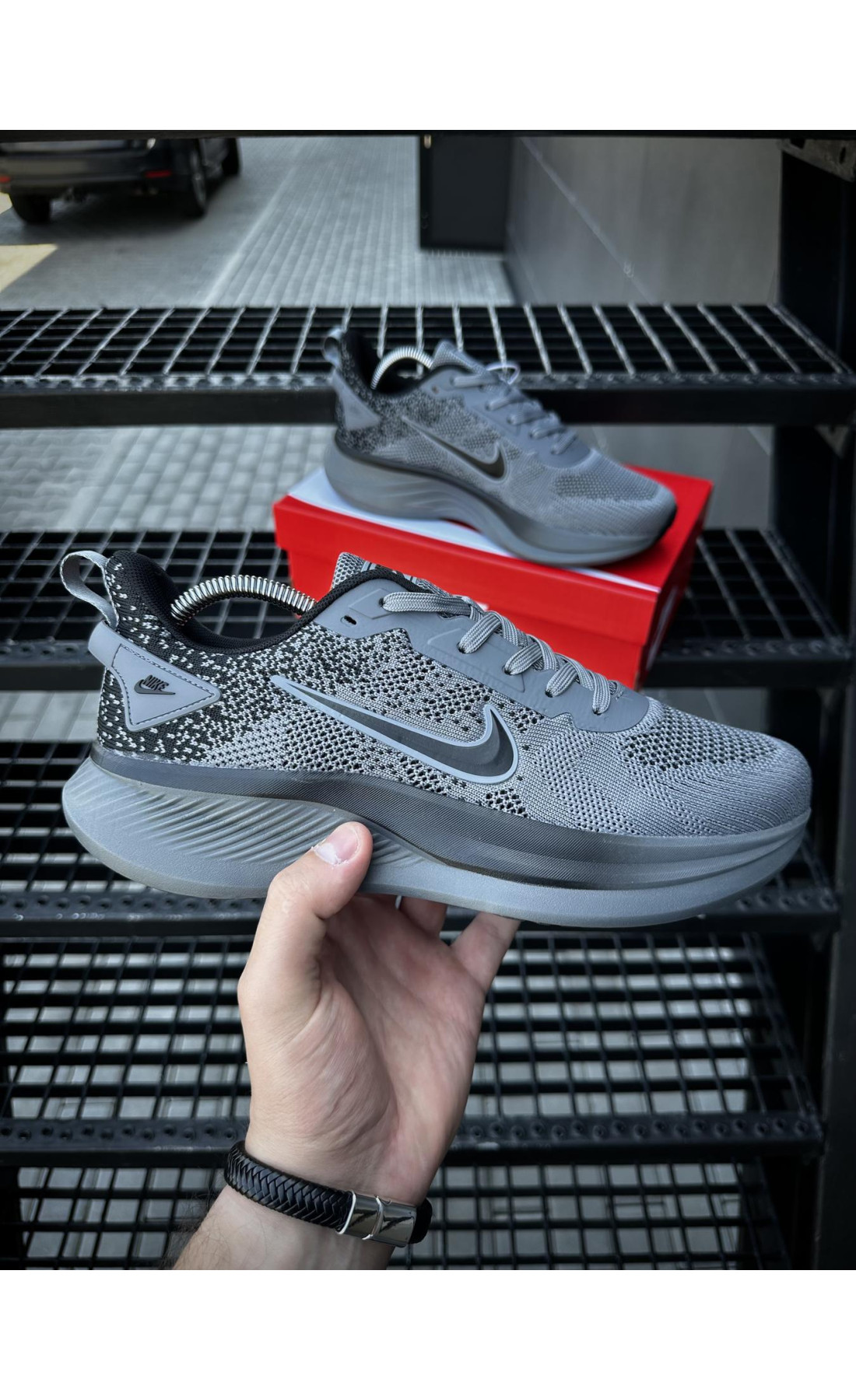 Чоловічі кросівки  Кросівки nike running quest t (темно сірі) (8683-7)