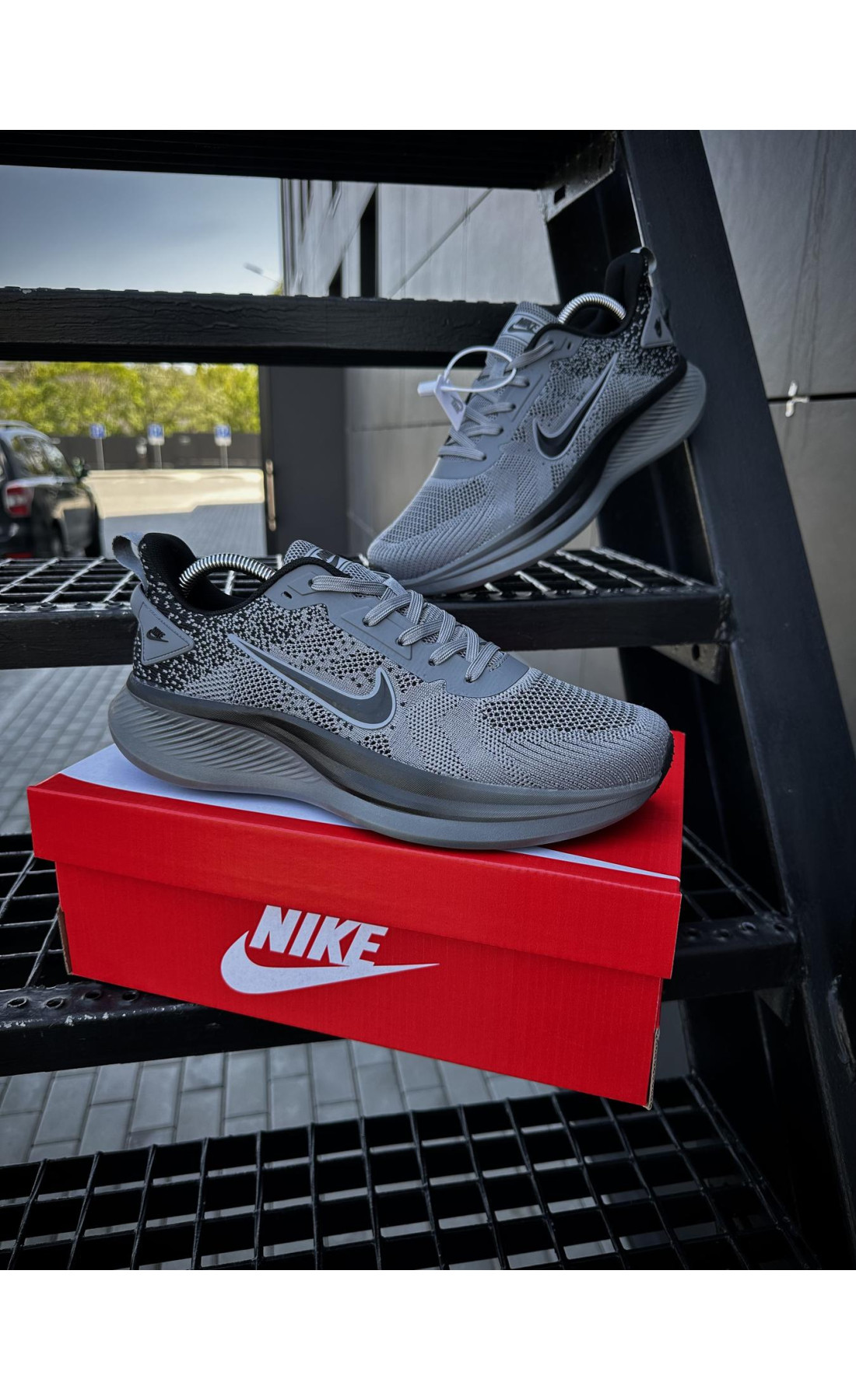 Чоловічі кросівки  Кросівки nike running quest t (темно сірі) (8683-7)