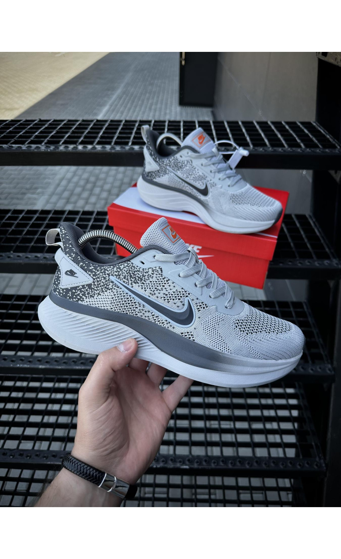 Чоловічі кросівки  Кросівки nike running quest t (світло сірі) (8683-6)