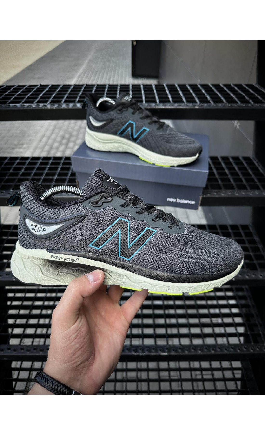 Чоловічі кросівки  Кросівки new balance fresh foam (темно-сірі) (832-2)