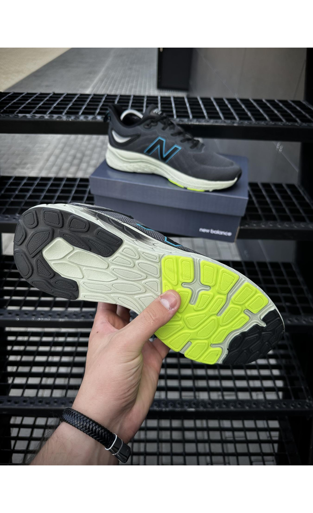 Чоловічі кросівки  Кросівки new balance fresh foam (темно-сірі) (832-2)