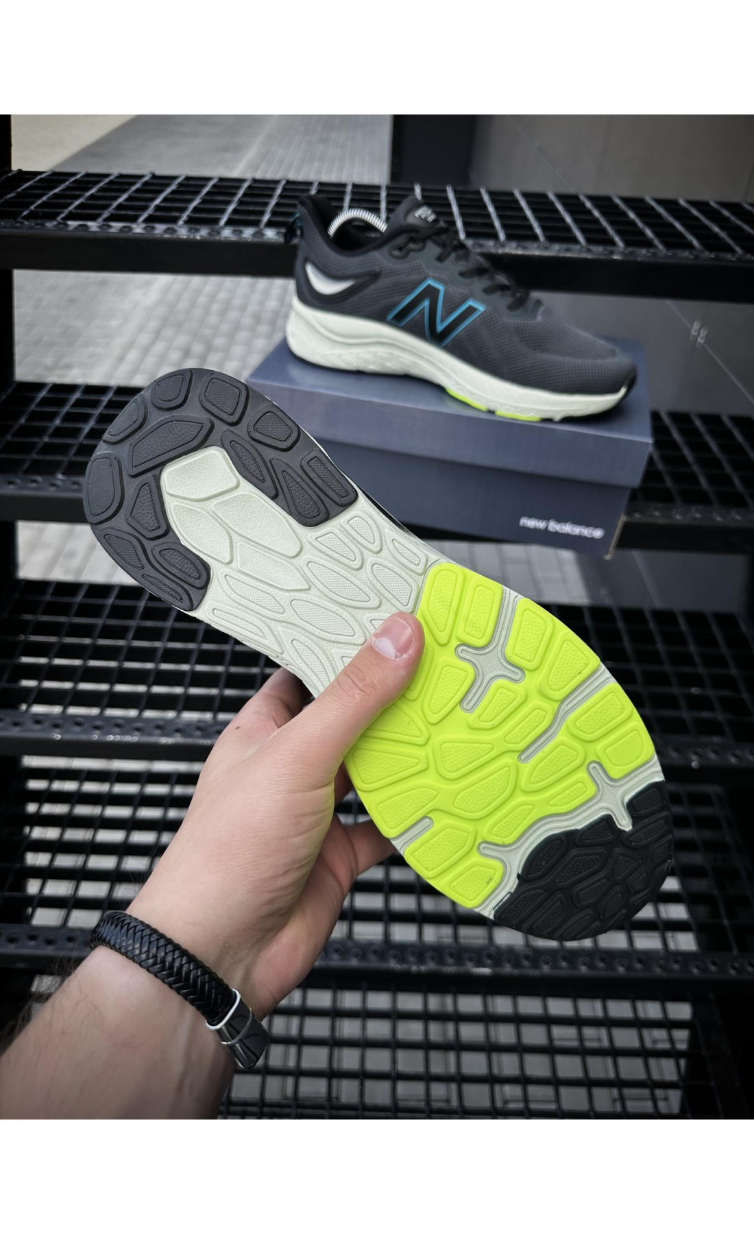 Чоловічі кросівки  Кросівки new balance fresh foam (темно-сірі) (832-2)