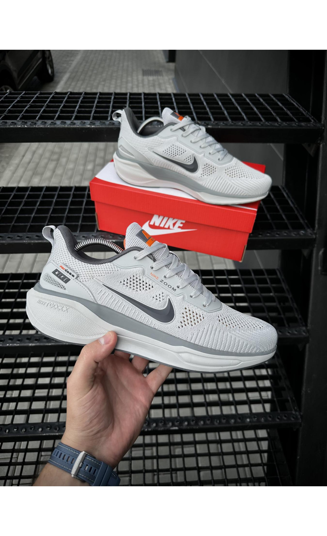 Чоловічі кросівки  Кросівки nike air zoom x react, сірі (687-4)