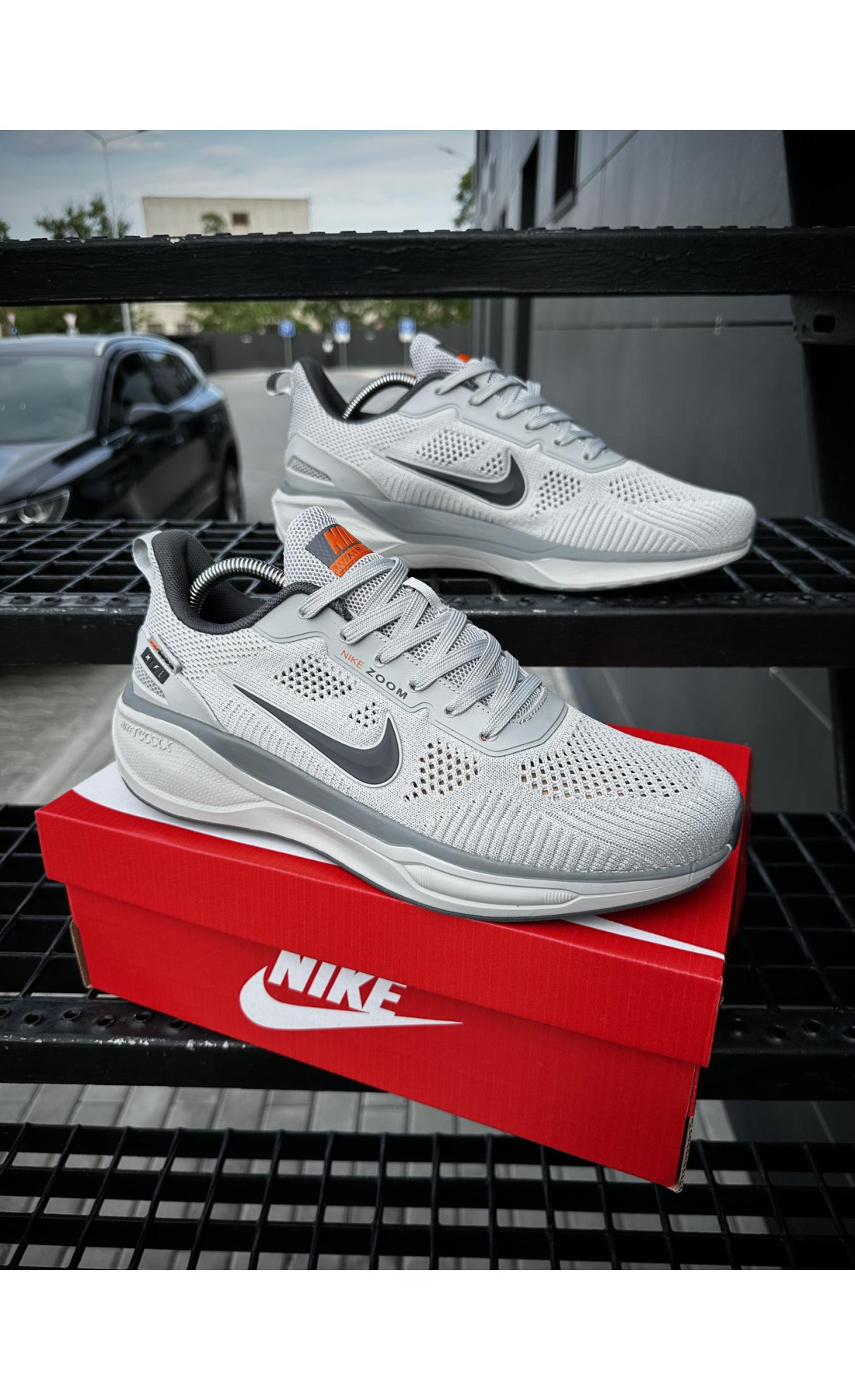 Чоловічі кросівки  Кросівки nike air zoom x react, сірі (687-4)