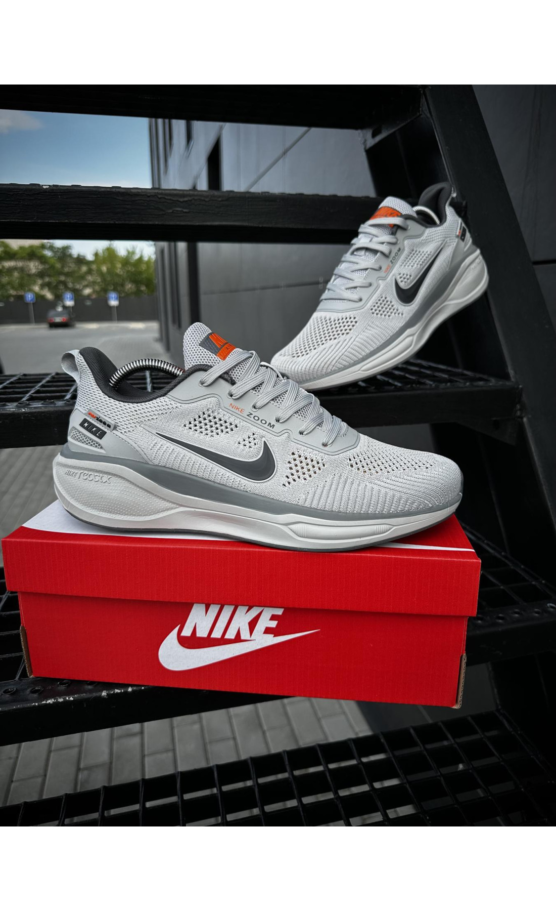 Чоловічі кросівки  Кросівки nike air zoom x react, сірі (687-4)