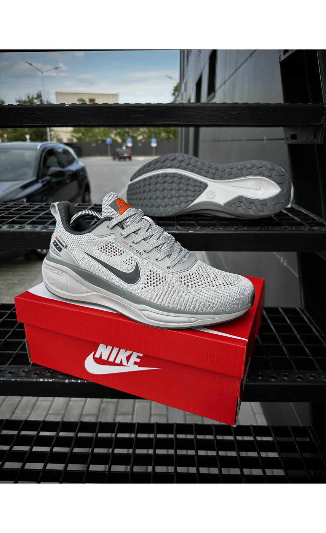 Чоловічі кросівки  Кросівки nike air zoom x react, сірі (687-4)