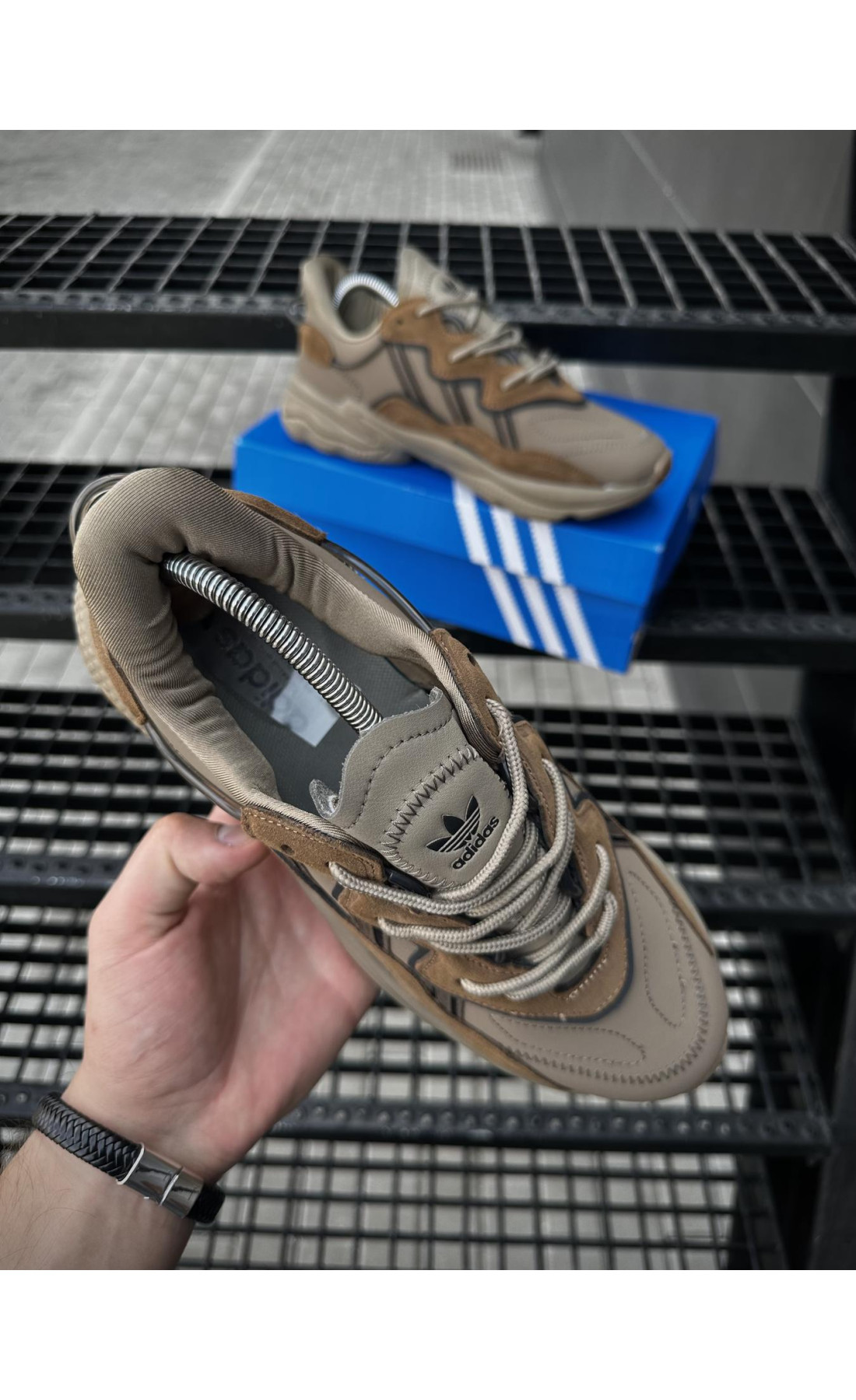 Чоловічі кросівки  Кросівки adidas ozweego, brown (394-1)